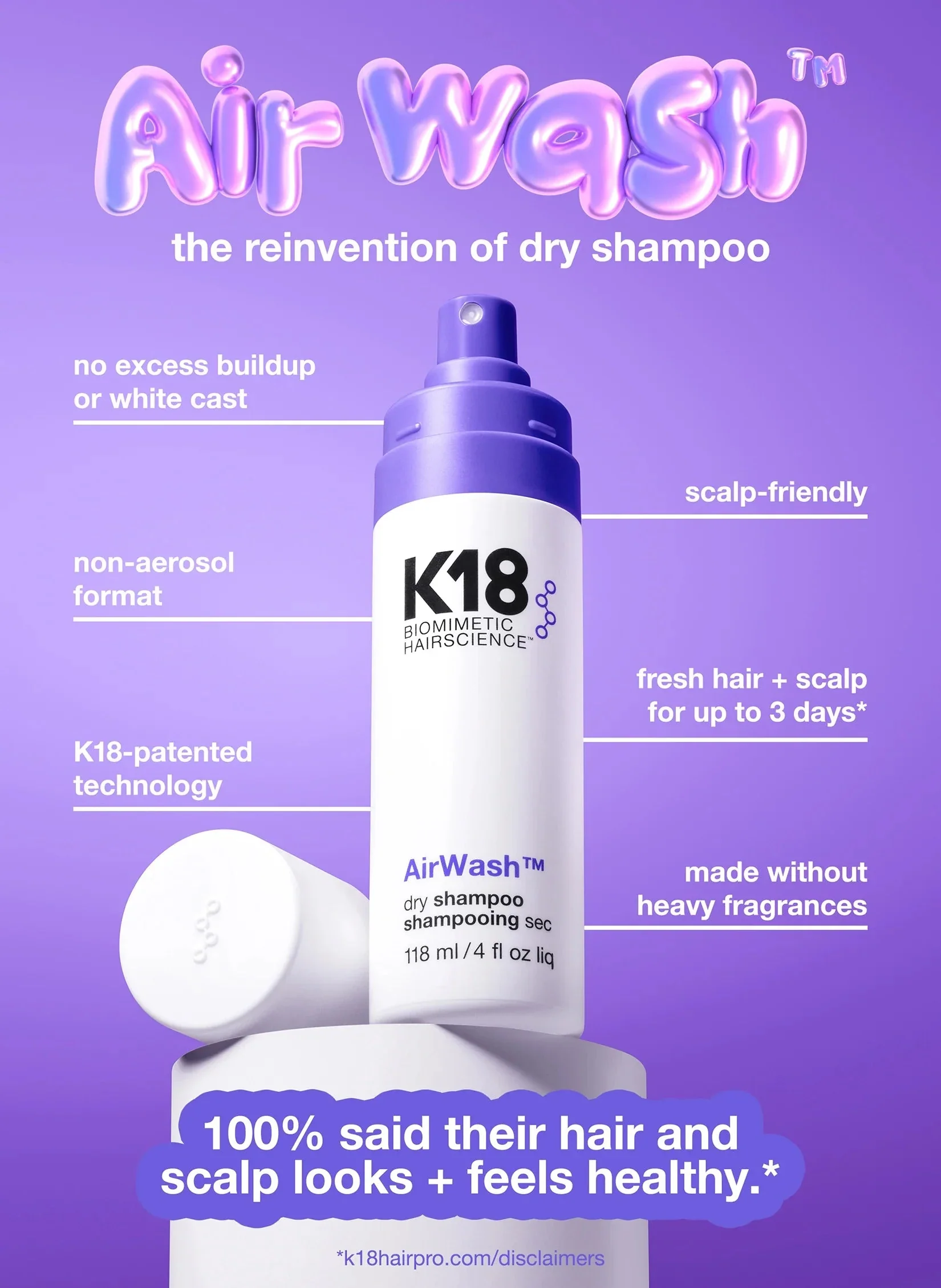K18 Air Wash Dry Shampoo - Image 7